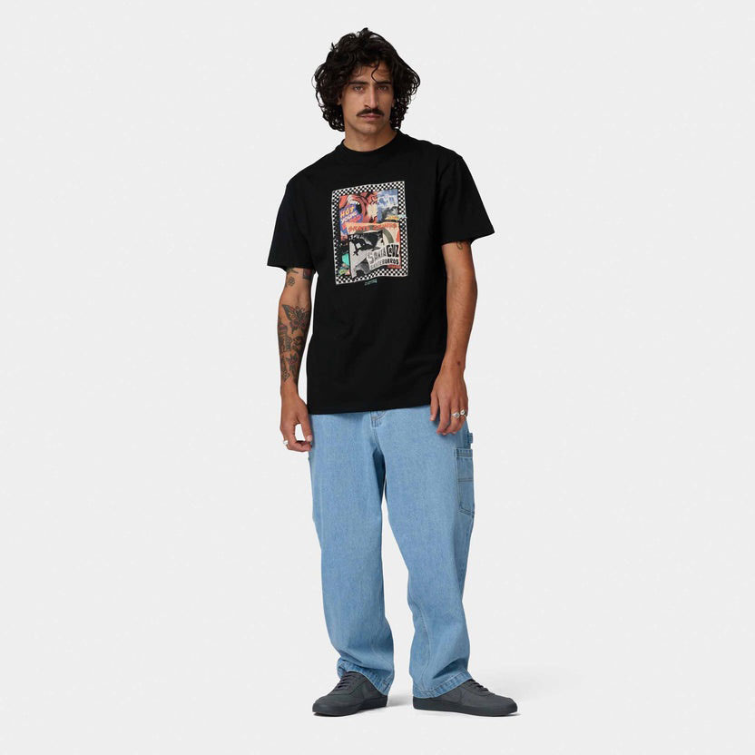 Santa Cruz Ad Collage Front Tee - Black