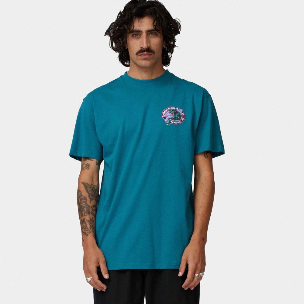 Santa Cruz Natas Sketch Panther Tee - Teal