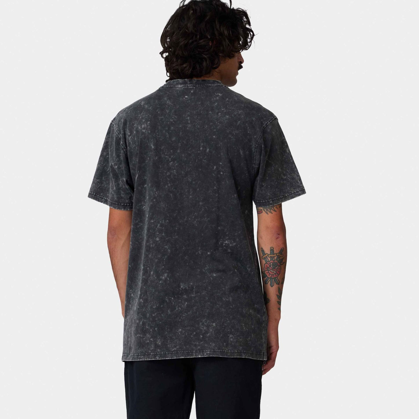 Santa Cruz Out Of Time Front Tee - Black Acid Wash