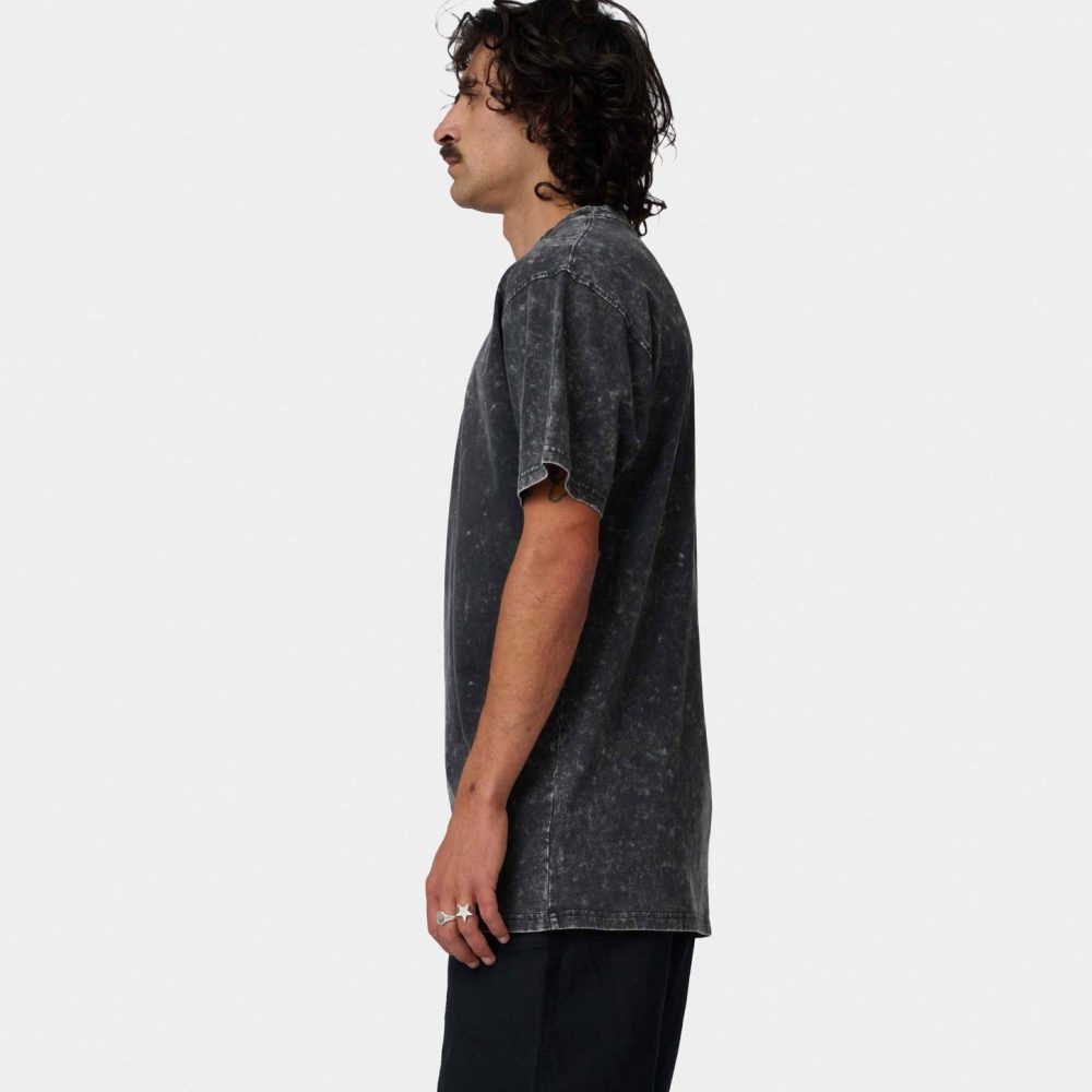 Santa Cruz Out Of Time Front Tee - Black Acid Wash