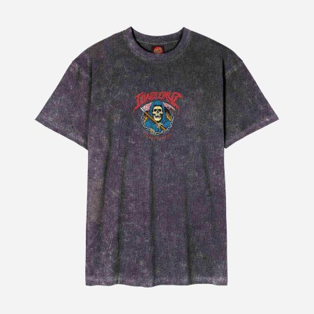 Santa Cruz Out Of Time Front Tee - Black Acid Wash Santa Cruz Out Of Time Front Tee - Black Acid Wash