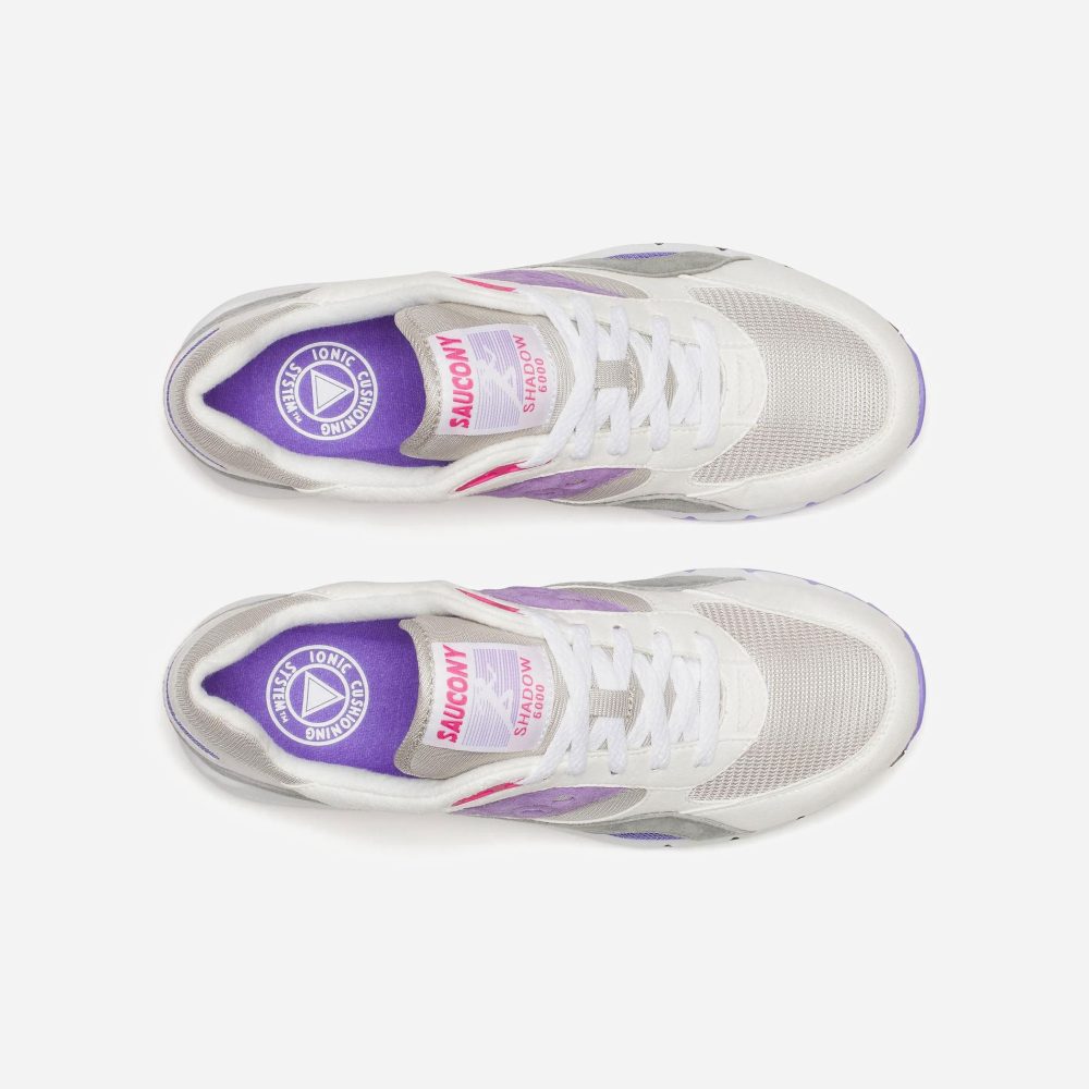 Saucony Shadow 6000 Trainer - White/Grey/Purple