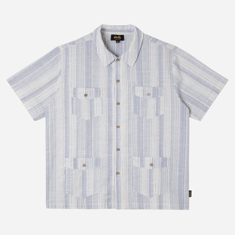 Stan Ray Mexicali Short Sleeve Shirt - Blue Stripe