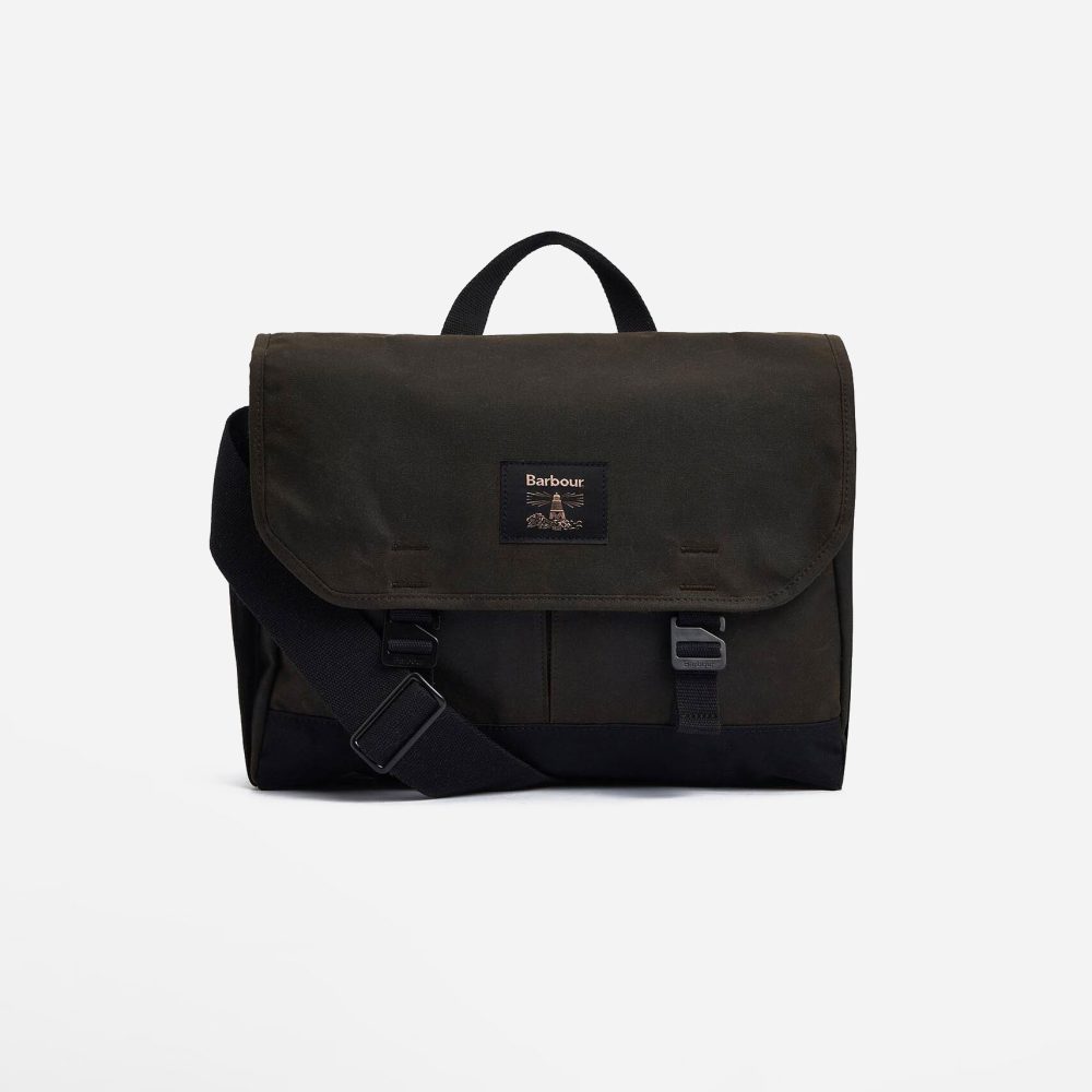Barbour Field Wax Messenger Bag - Olive Barbour Field Wax Messenger Bag - Olive