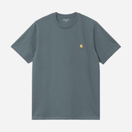 Carhartt WIP Chase Tee - Cozy Blue/Gold Carhartt WIP Chase Tee - Cozy Blue/Gold