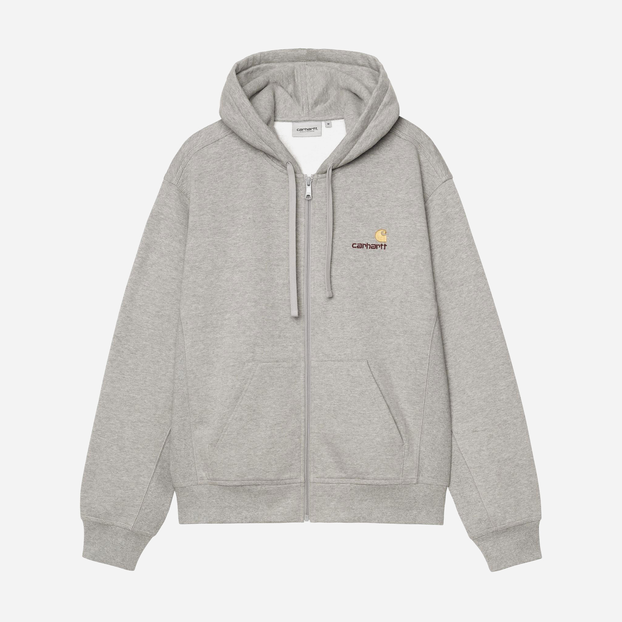 Carhartt WIP Hooded American Script Jacket - Grey Heather | The 