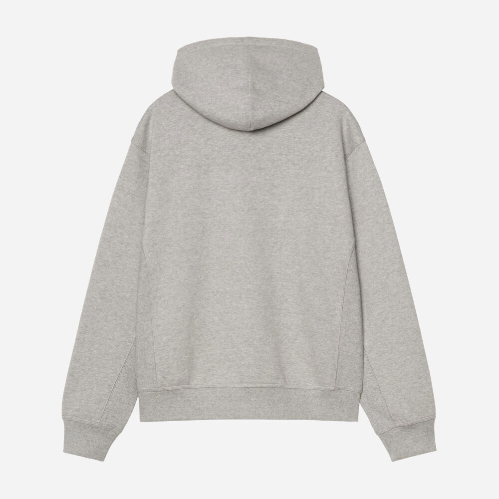 Carhartt WIP Hooded American Script Jacket - Grey Heather Carhartt WIP Hooded American Script Jacket - Grey Heather