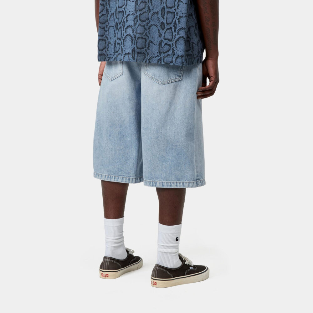 Carhartt WIP Langdon Short - Blue/Heavy Worn Bleached Carhartt WIP Langdon Short - Blue/Heavy Worn Bleached