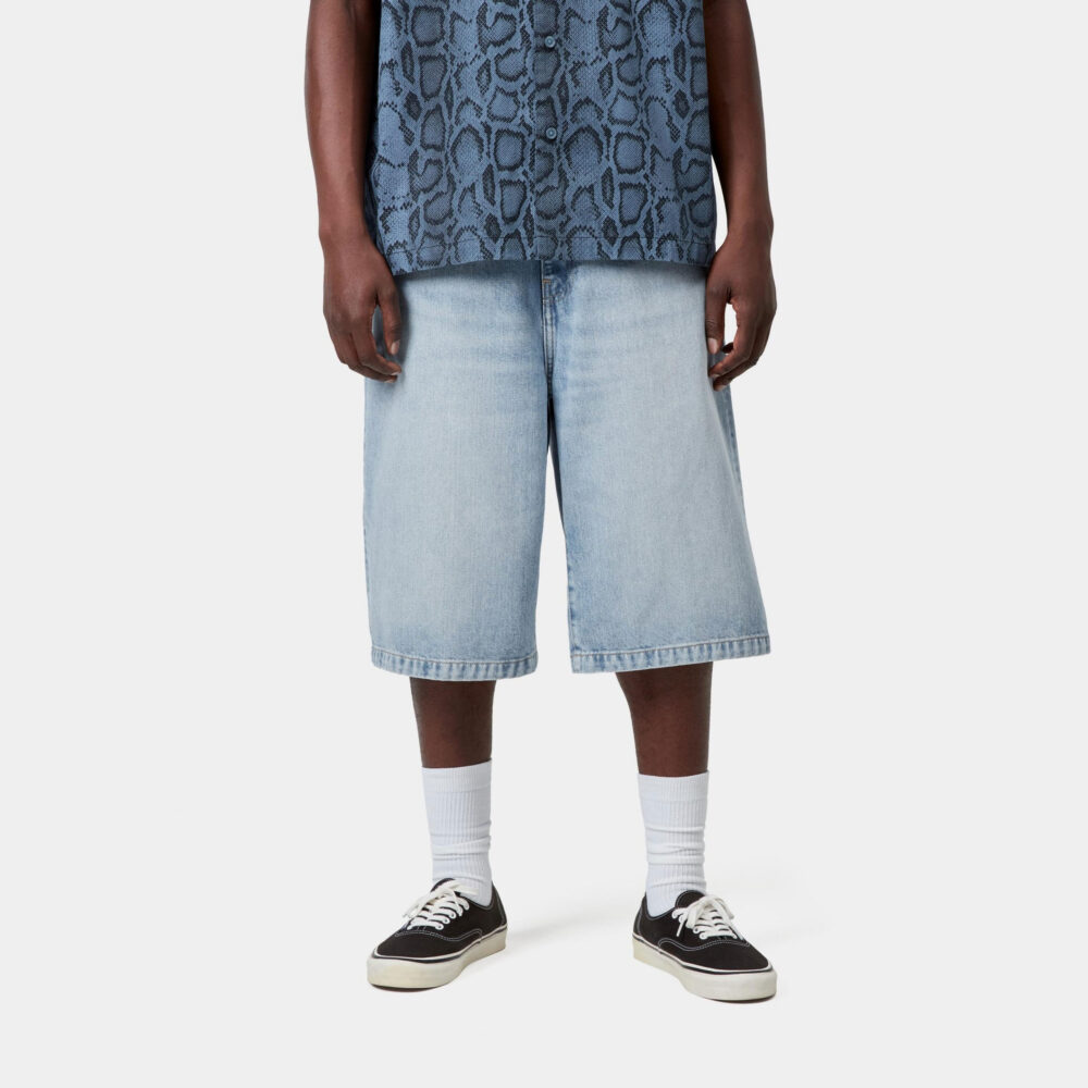 Carhartt WIP Langdon Short - Blue/Heavy Worn Bleached Carhartt WIP Langdon Short - Blue/Heavy Worn Bleached