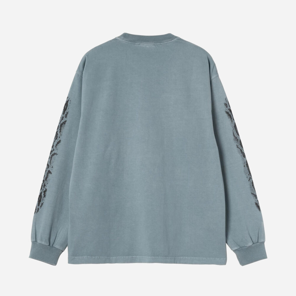 Carhartt WIP Long Sleeve Camo Snake Tee - Velvet Blue