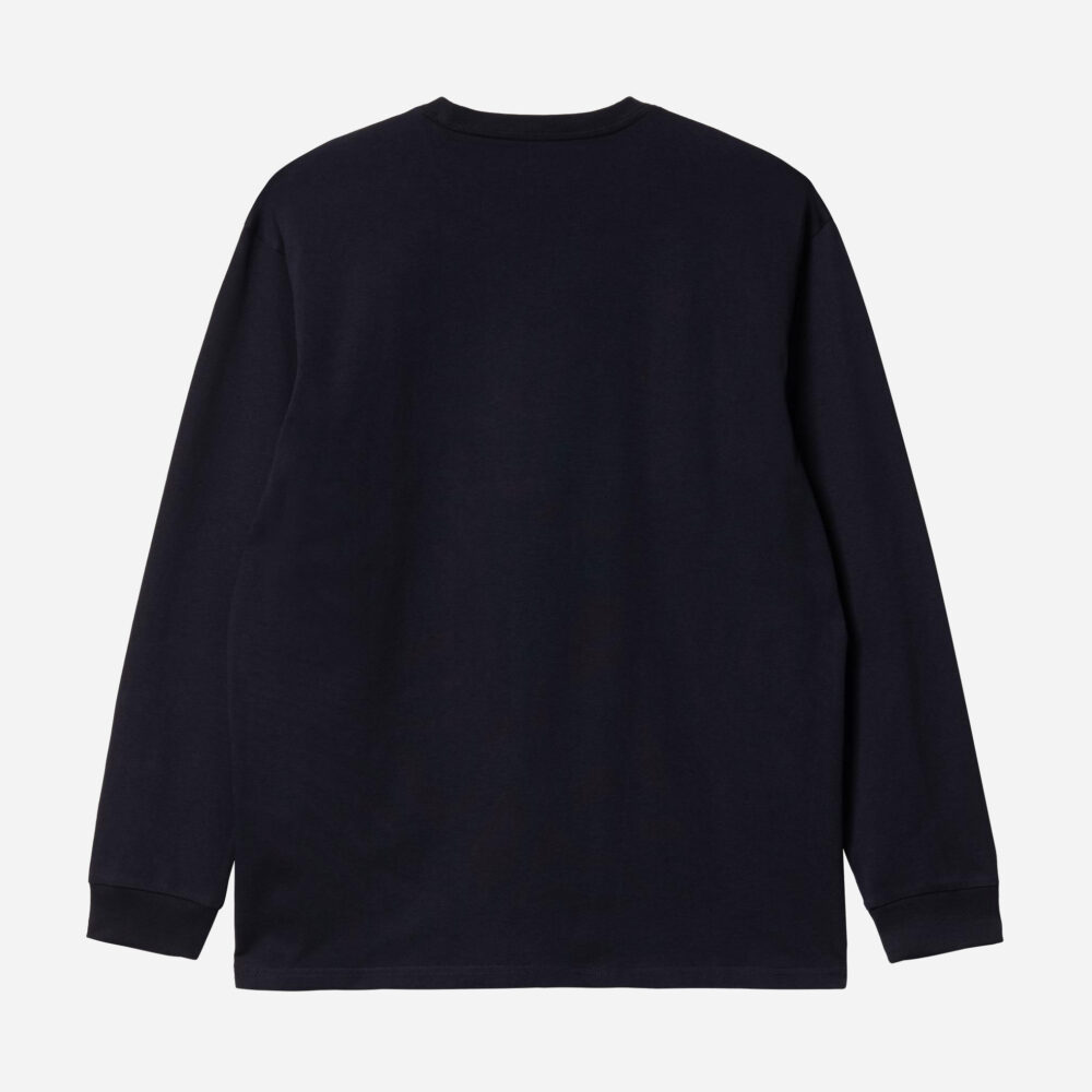 Carhartt WIP Long Sleeve Chase Tee - Dark Navy/Gold