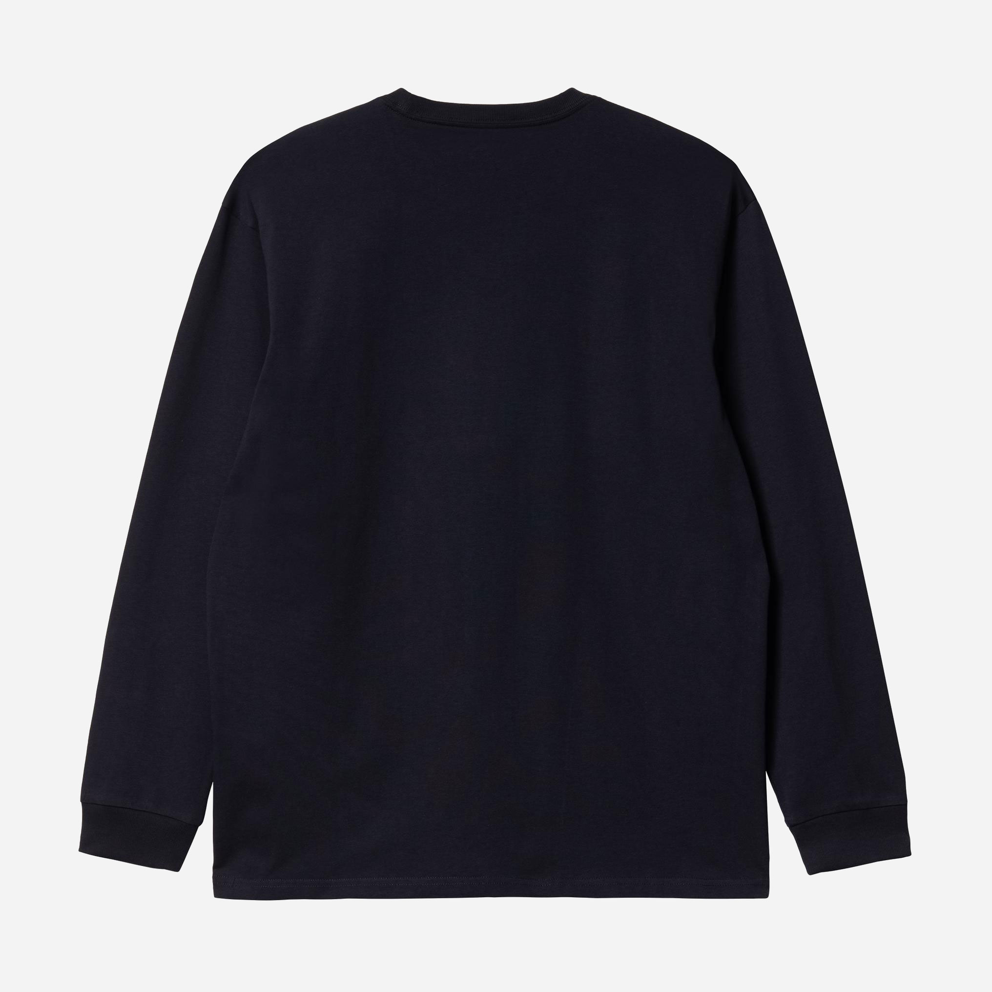Carhartt WIP Long Sleeve Chase Tee - Dark Navy/Gold