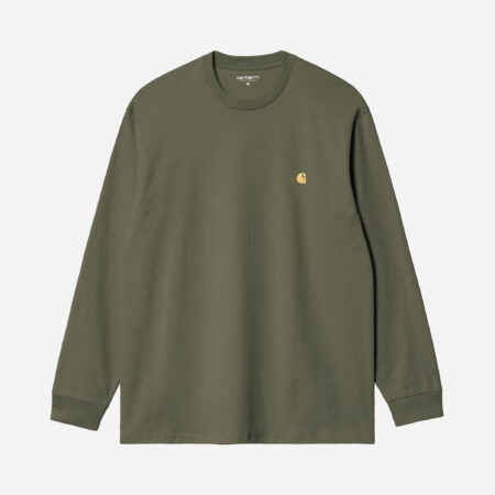 Carhartt WIP Long Sleeve Chase Tee - Leaf/Gold Carhartt WIP Long Sleeve Chase Tee - Leaf/Gold