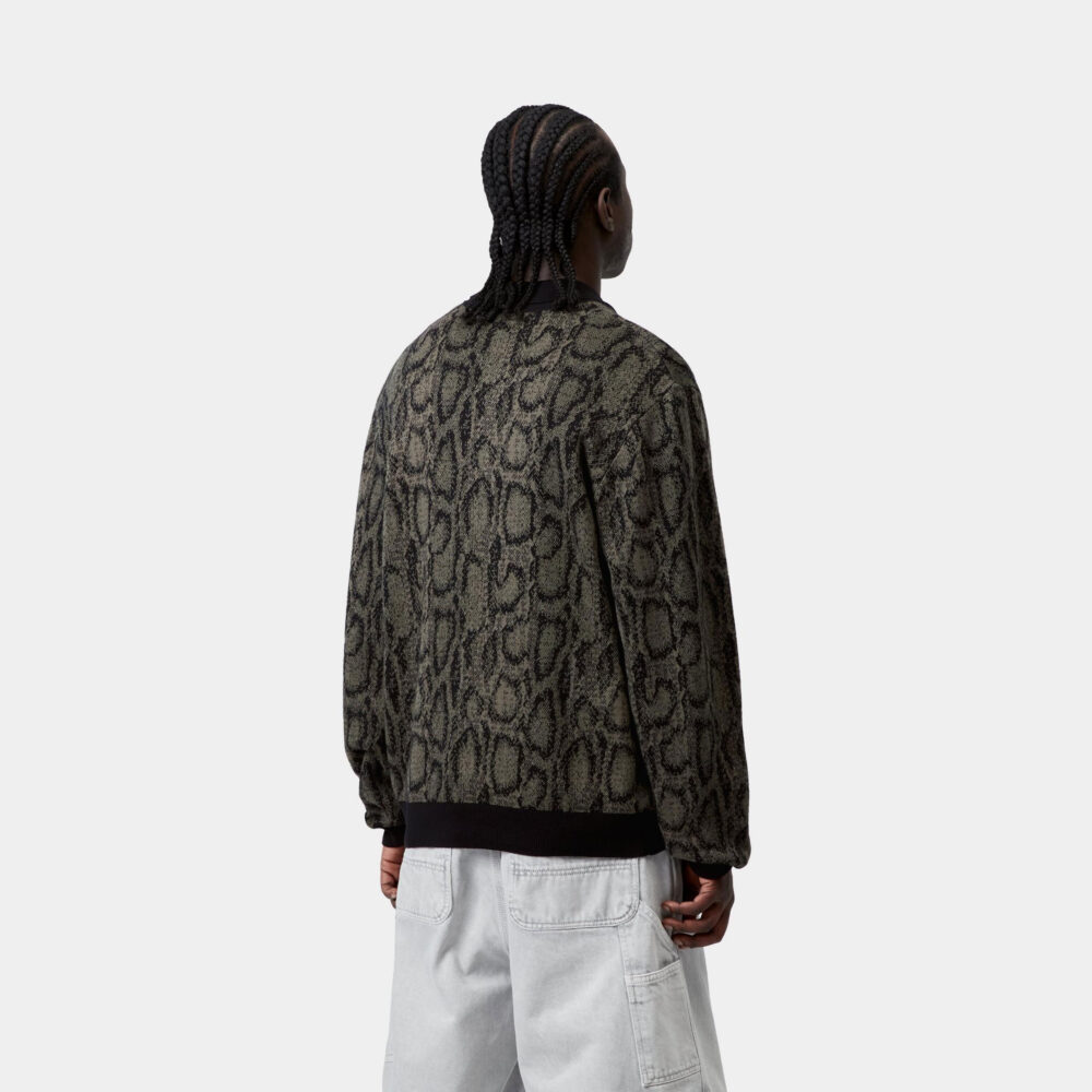 Carhartt WIP Long Sleeve Snake Polo - Snake Camo Jacquard/Leaf Carhartt WIP Long Sleeve Snake Polo - Snake Camo Jacquard/Leaf