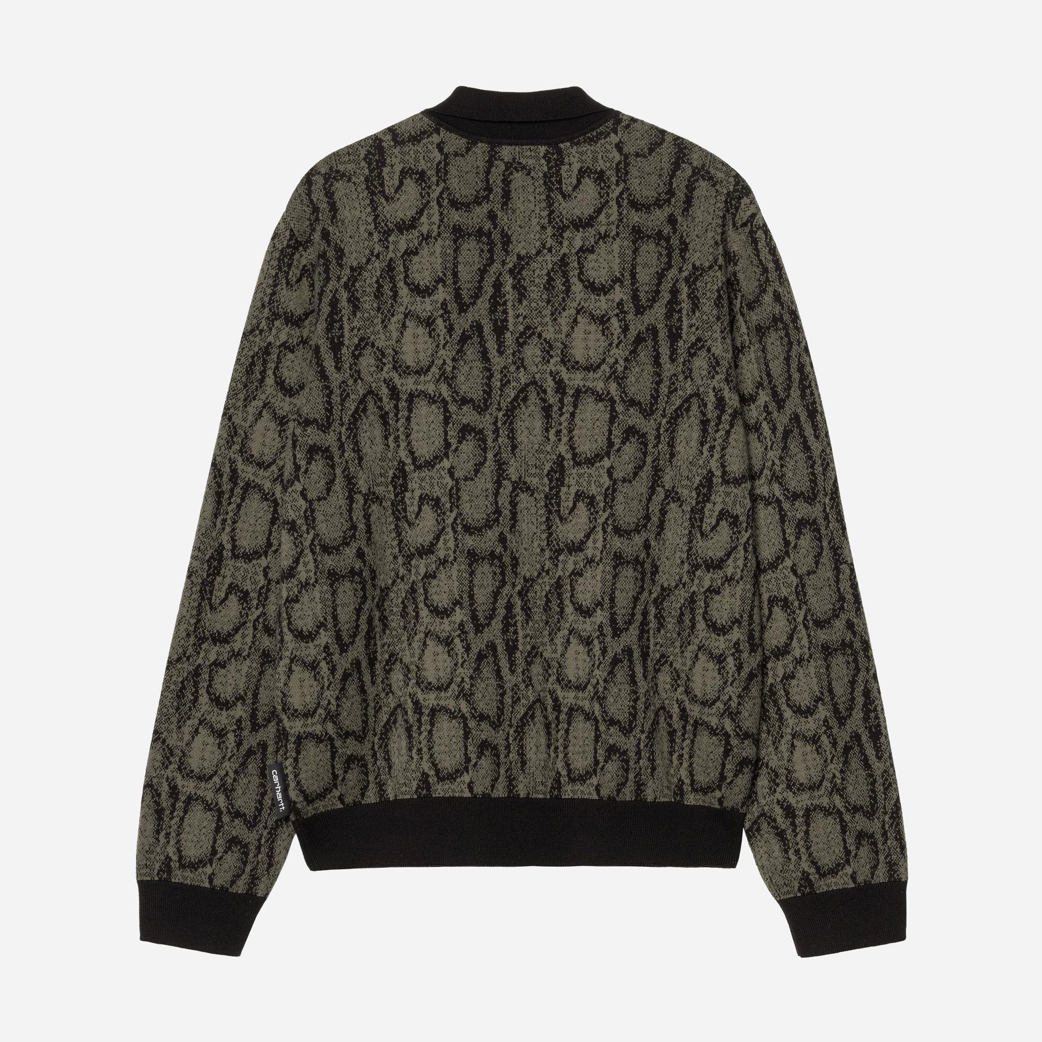 Carhartt WIP Long Sleeve  Snake Polo - Snake Camo Jacquard/Leaf