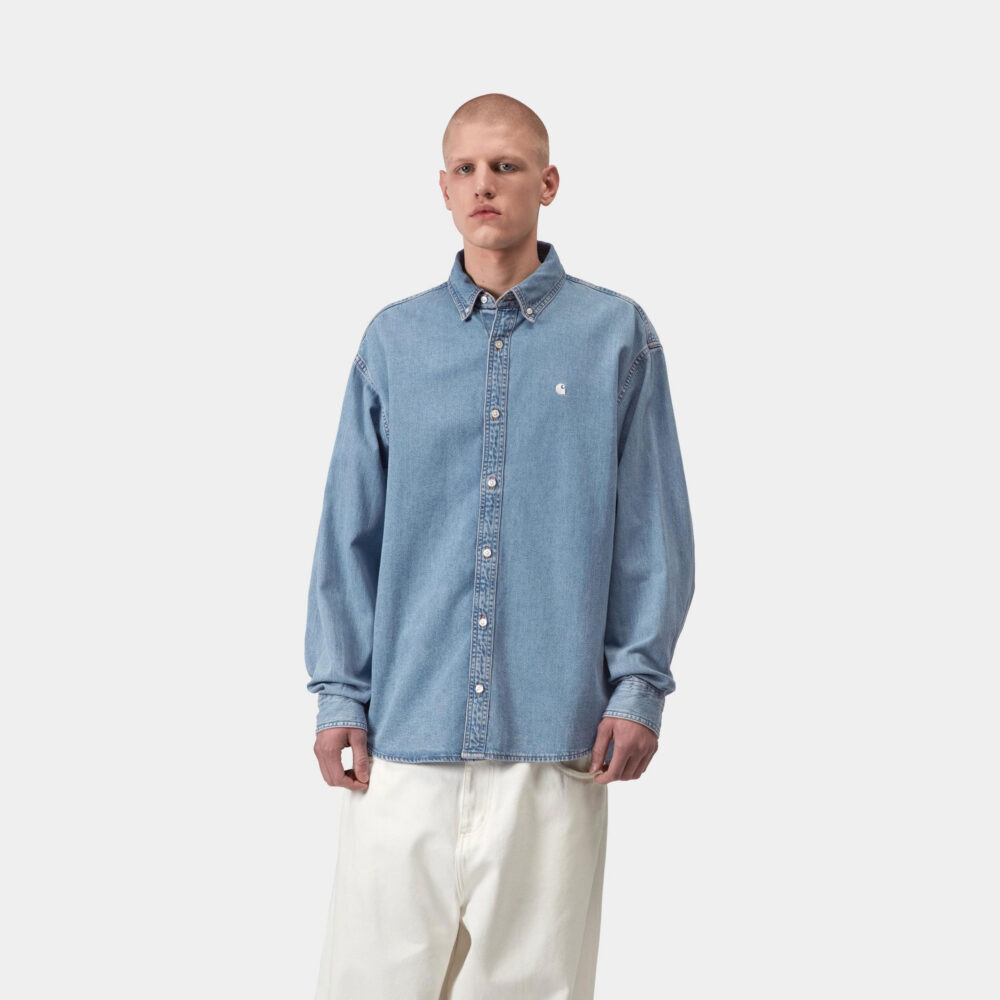 Carhartt WIP Lucas Shirt - Blue Bleached