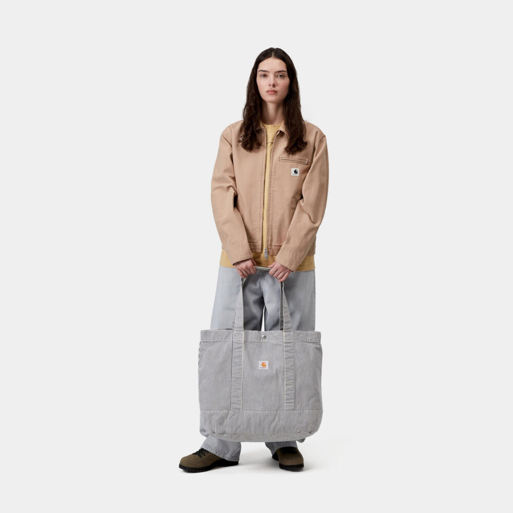 Carhartt WIP Mercer Tote Bag - Mercer Stripe/Graphite/Wax