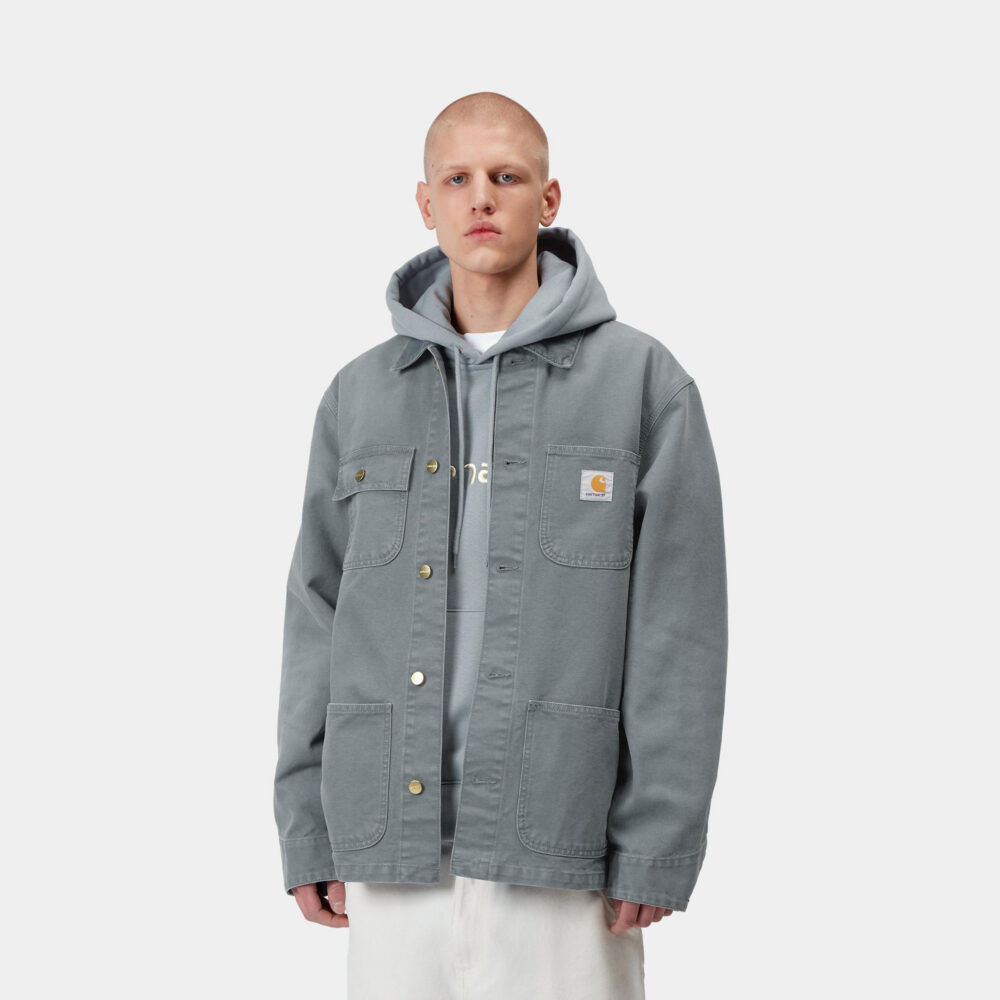 Carhartt WIP Michigan Coat - Cozy Blue/Cozy Blue/Stone Canvas Carhartt WIP Michigan Coat - Cozy Blue/Cozy Blue/Stone Canvas