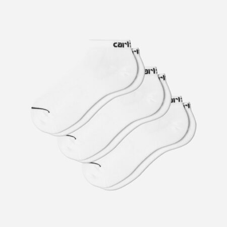 Carhartt WIP Script Sneakers Sock (3 Pack) - White/Black