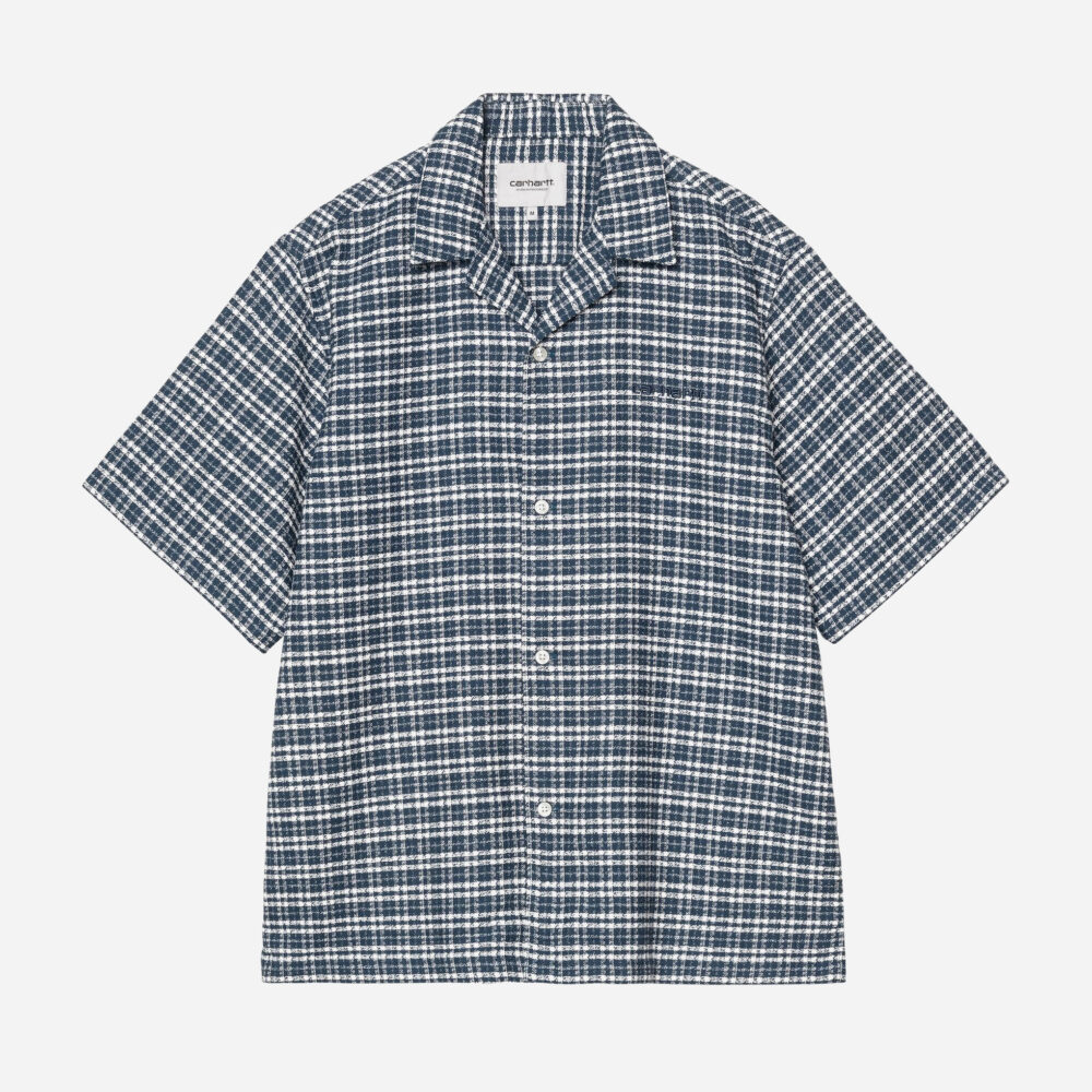 Carhartt WIP Short  Sleeve Kander Shirt - Kander Check/Blue River