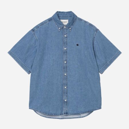 Carhartt WIP Short Sleeve Lucas Shirt - Blue Carhartt WIP Short Sleeve Lucas Shirt - Blue