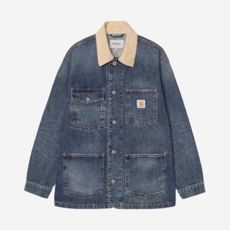 Carhartt WIP Warren Chore Coat - Blue/Dusty Hamilton Brown/Dark Used Wash Carhartt WIP Warren Chore Coat - Blue/Dusty Hamilton Brown/Dark Used Wash