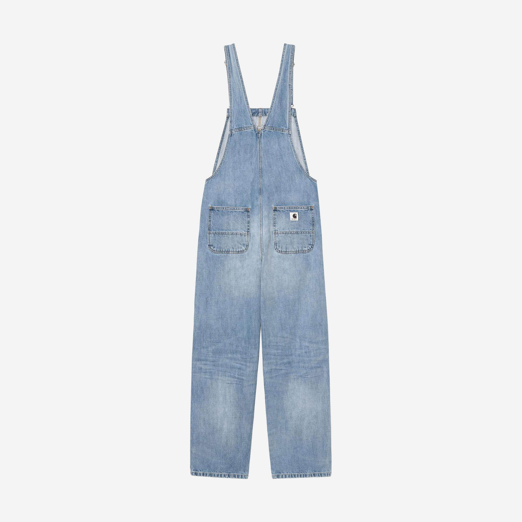 Carhartt WIP  Women's Bib Overall Straight - Blue/Burst Washed