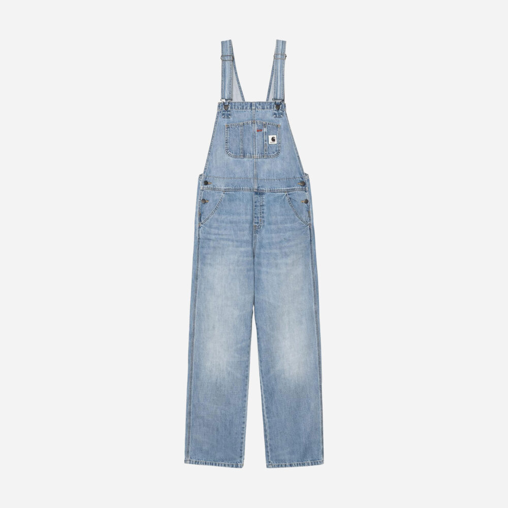 Carhartt WIP Women's Bib Overall Straight - Blue/Burst Washed Carhartt WIP Women's Bib Overall Straight - Blue/Burst Washed