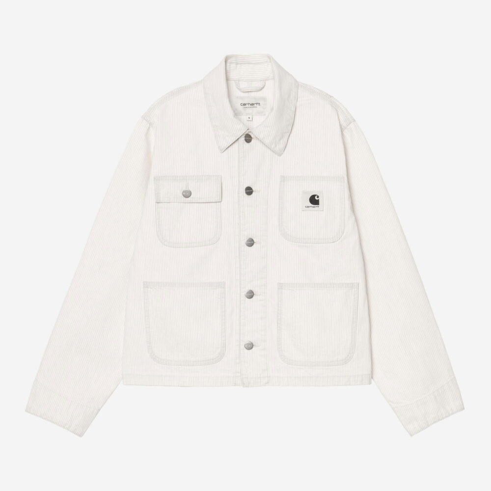 Carhartt WIP Women's Mercer Chore Coat - Mercer Stripe/Graphite/Wax Carhartt WIP Women's Mercer Chore Coat - Mercer Stripe/Graphite/Wax