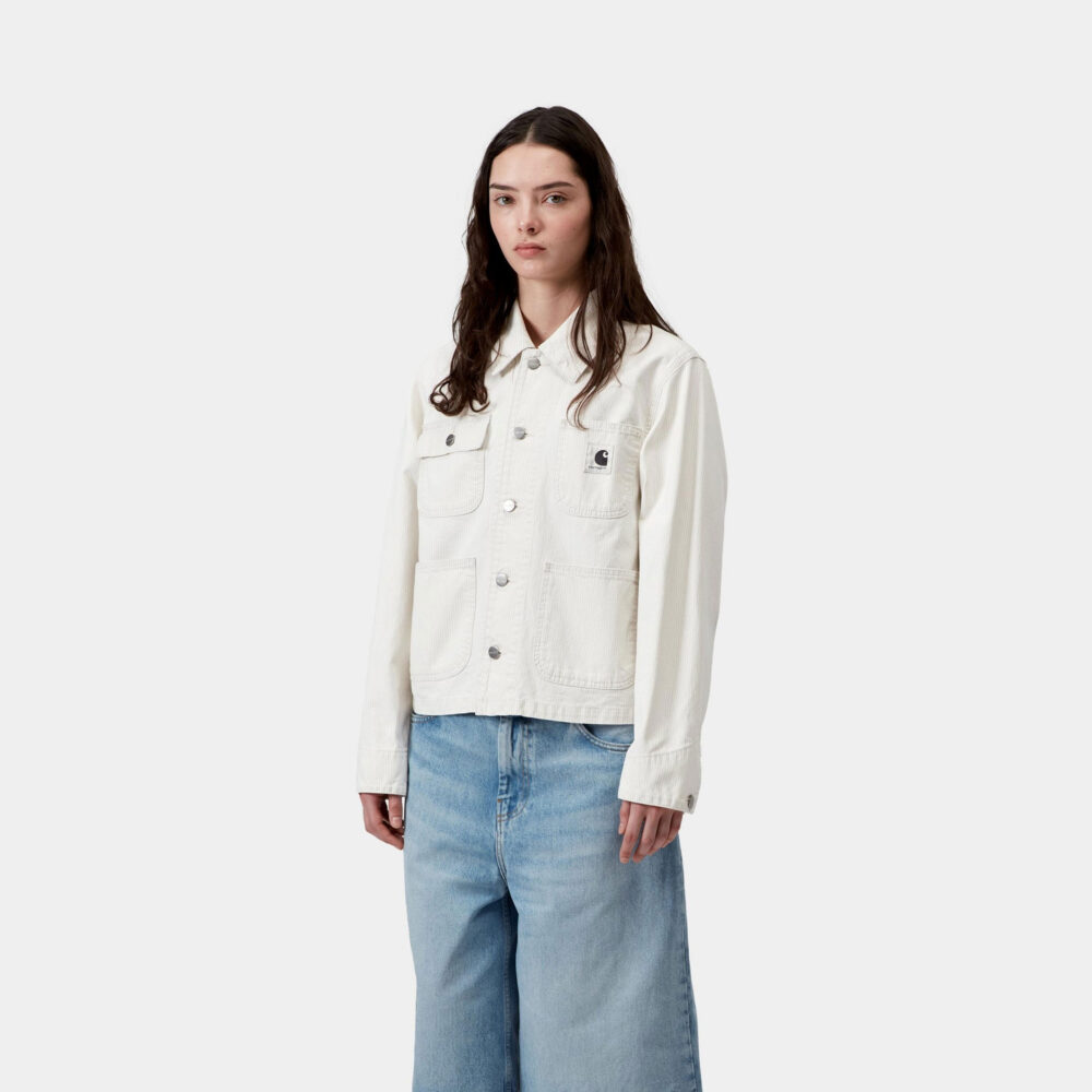 Carhartt WIP Women's Mercer Chore Coat - Mercer Stripe/Graphite/Wax Carhartt WIP Women's Mercer Chore Coat - Mercer Stripe/Graphite/Wax