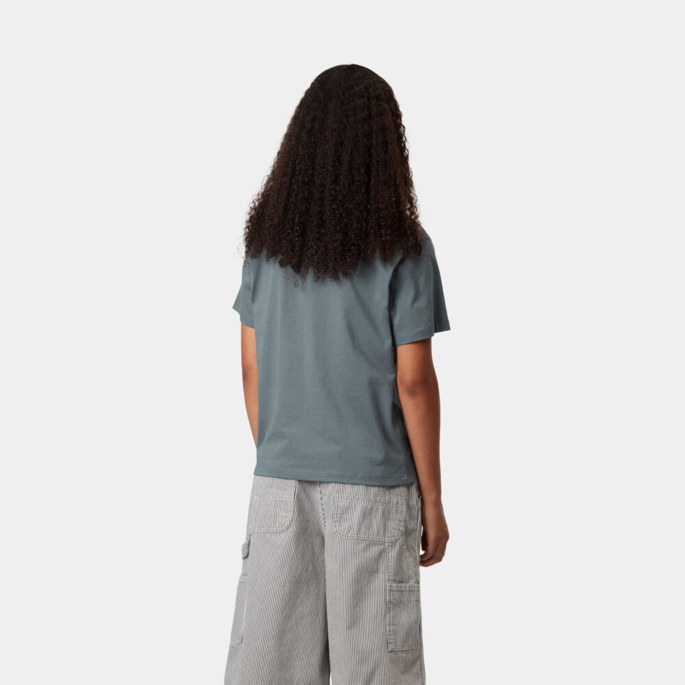 Carhartt WIP Women's Pocket Heart Tee - Cozy Blue/Red Carhartt WIP Women's Pocket Heart Tee - Cozy Blue/Red