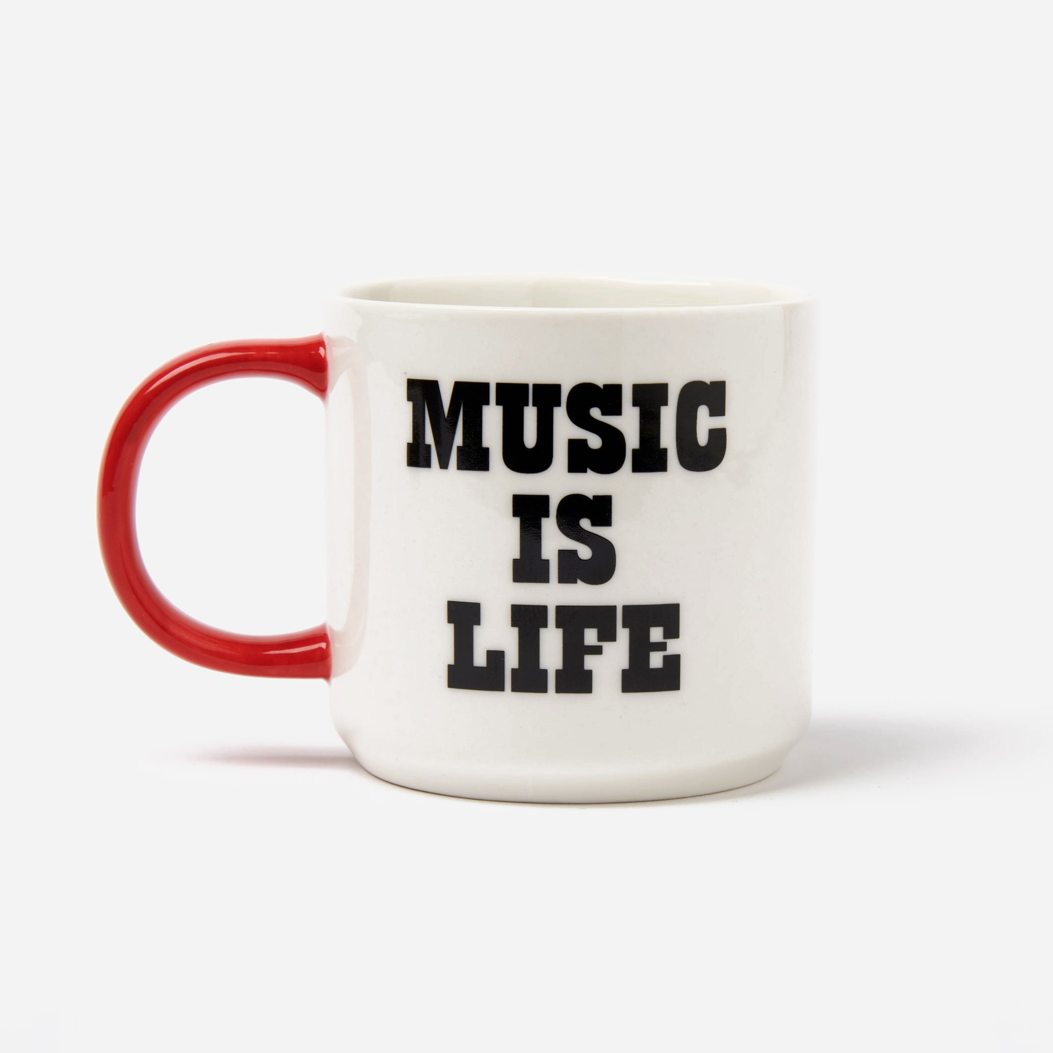 Magpie X Peanuts Vinyl Is Life Mug - White/Red