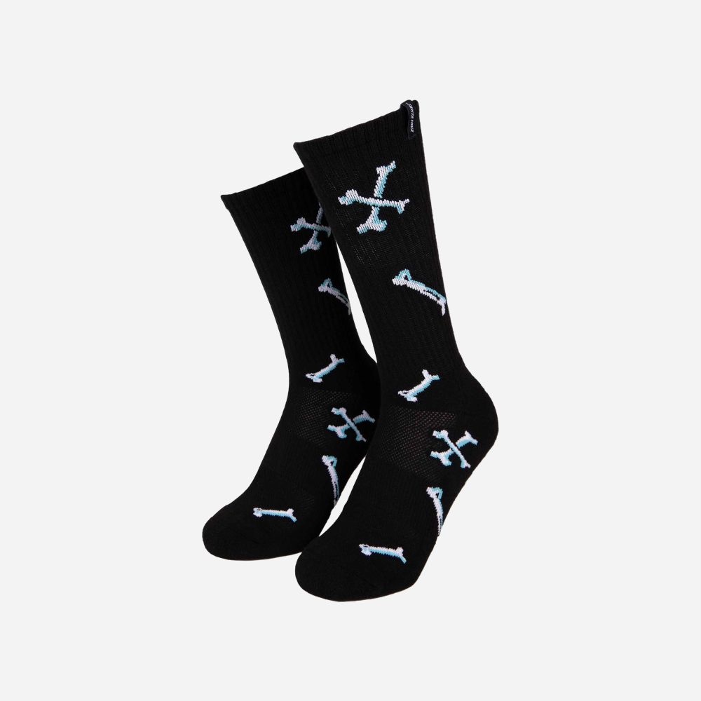 Santa Cruz Salba Bones Sock (2 Pack) - Black & White Santa Cruz Salba Bones Sock (2 Pack) - Black & White