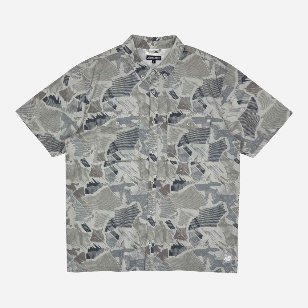 Santa Cruz Shirt Nico Short Sleeve Shirt - Woodcut Camo Santa Cruz Shirt Nico Short Sleeve Shirt - Woodcut Camo