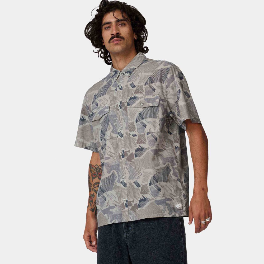 Santa Cruz Shirt Nico Short Sleeve Shirt - Woodcut Camo Santa Cruz Shirt Nico Short Sleeve Shirt - Woodcut Camo
