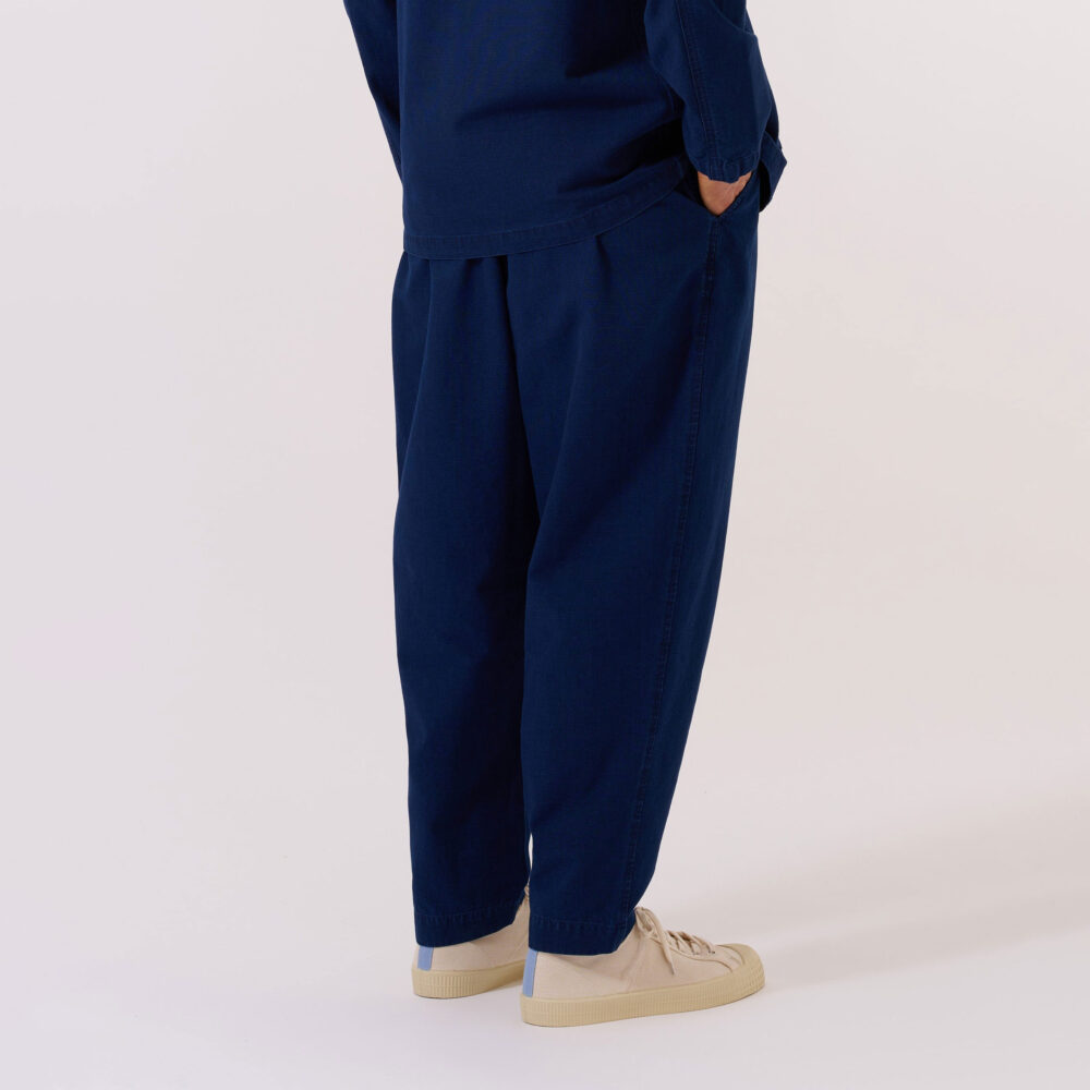 Universal Works Pleated Track Pant - Indigo