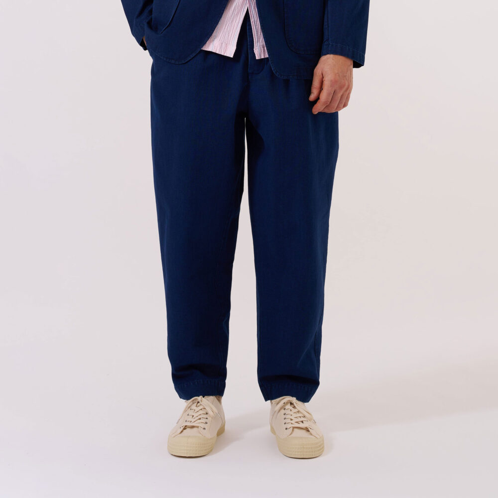 Universal Works Pleated Track Pant - Indigo