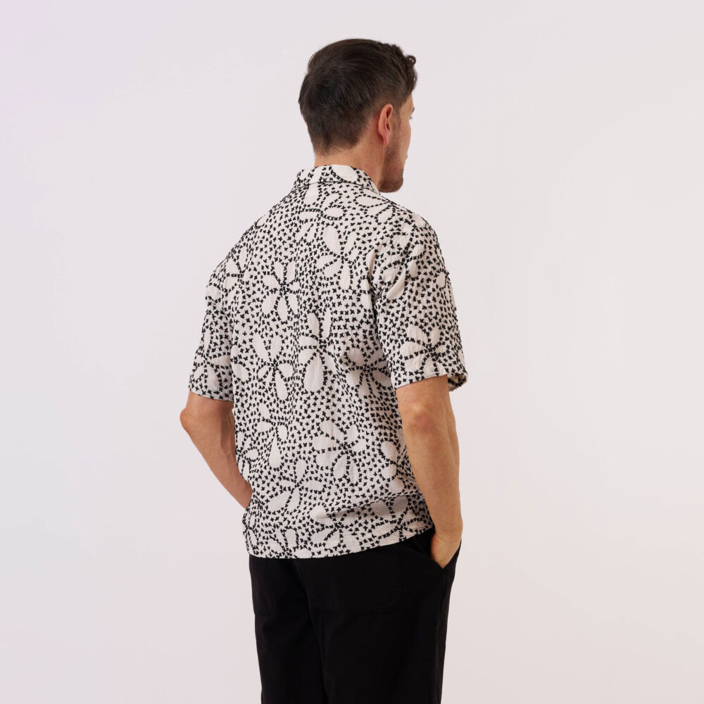 Universal Works Road Shirt - Ecru/Black Universal Works Road Shirt - Ecru/Black
