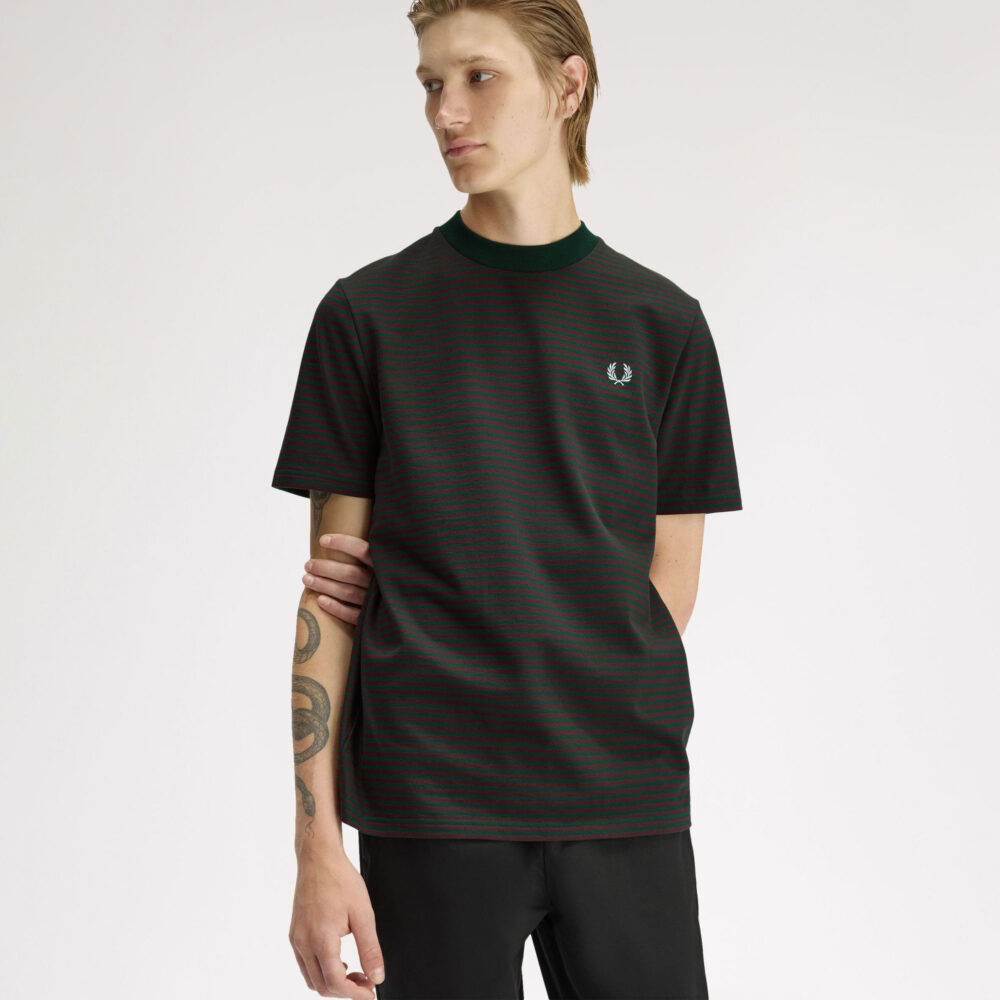 Fred Perry Fine Stripe Heavyweight Tee - Grassroots