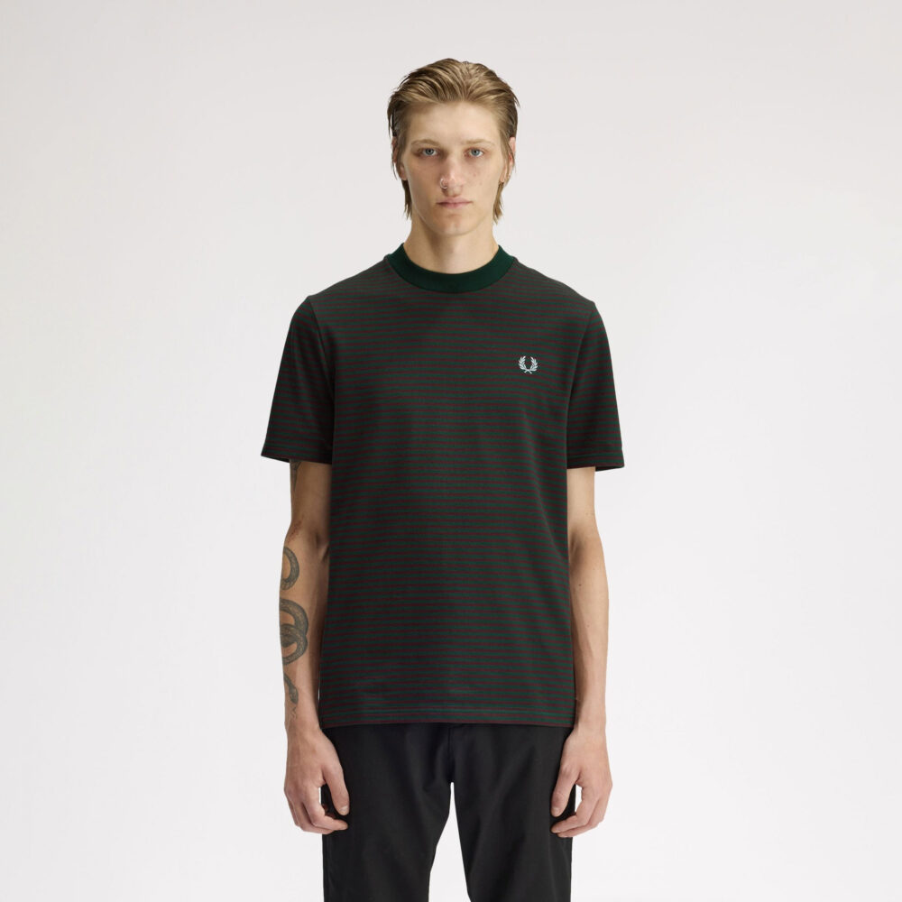 Fred Perry Fine Stripe Heavyweight Tee - Grassroots
