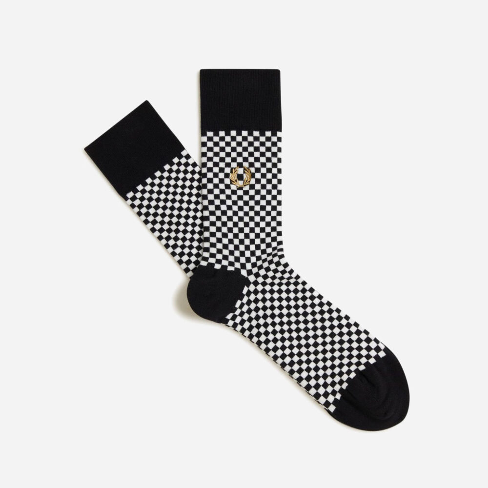 Fred Perry Micro Chequerboard Sock - Black Fred Perry Micro Chequerboard Sock - Black