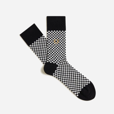 Fred Perry Micro Chequerboard Sock - Black Fred Perry Micro Chequerboard Sock - Black