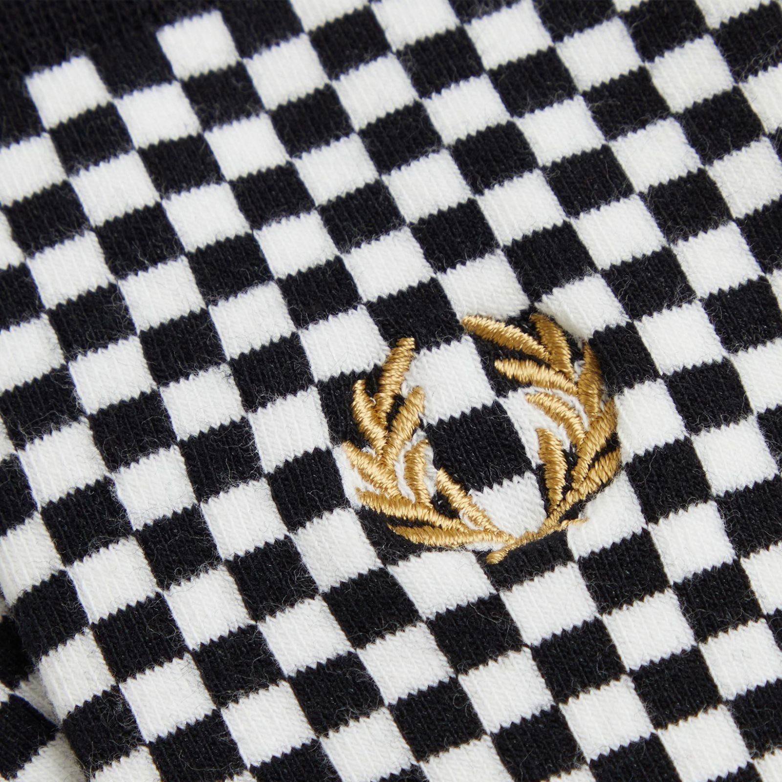 Fred Perry Micro Chequerboard Sock - Black