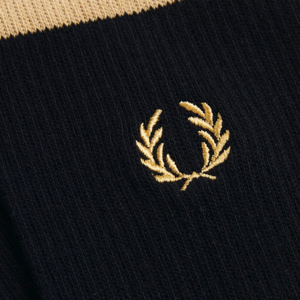 Fred Perry Tipped Sports Sock - Black/Champagne
