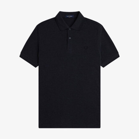 Fred Perry Twin Tipped Polo - Charcoal Marl/Black Fred Perry Twin Tipped Polo - Charcoal Marl/Black