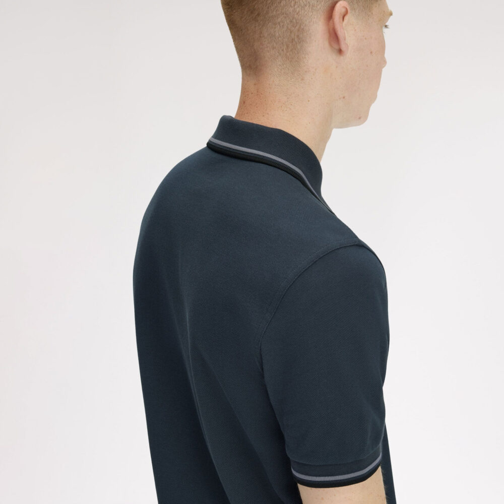 Fred Perry Twin Tipped Polo - Dark Airforce/Space Blue/Black
