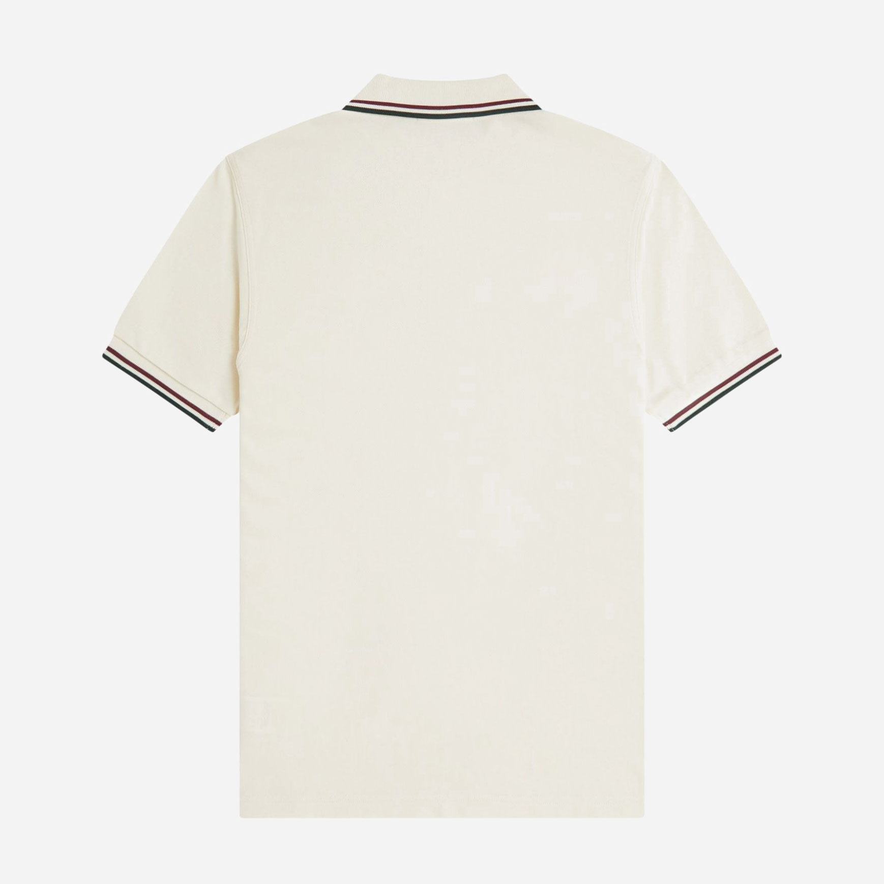 Fred Perry Twin Tipped Polo - Ecru/Oxblood/Grassroots