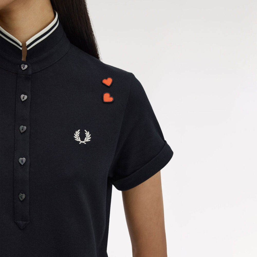 Fred Perry Women's x Amy Winehouse Tipped Polo Dress - Black