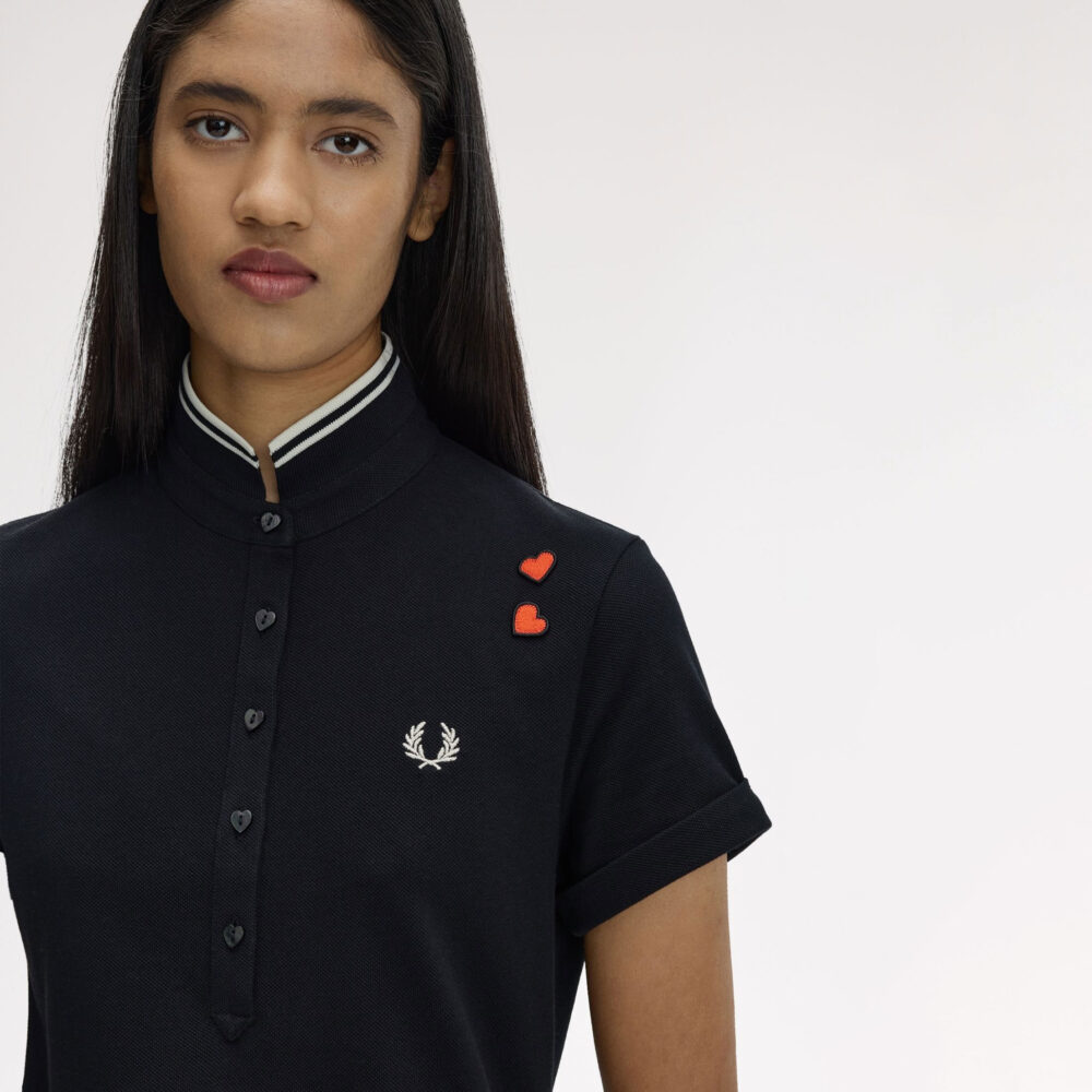 Fred Perry Women's x Amy Winehouse Tipped Polo Dress - Black