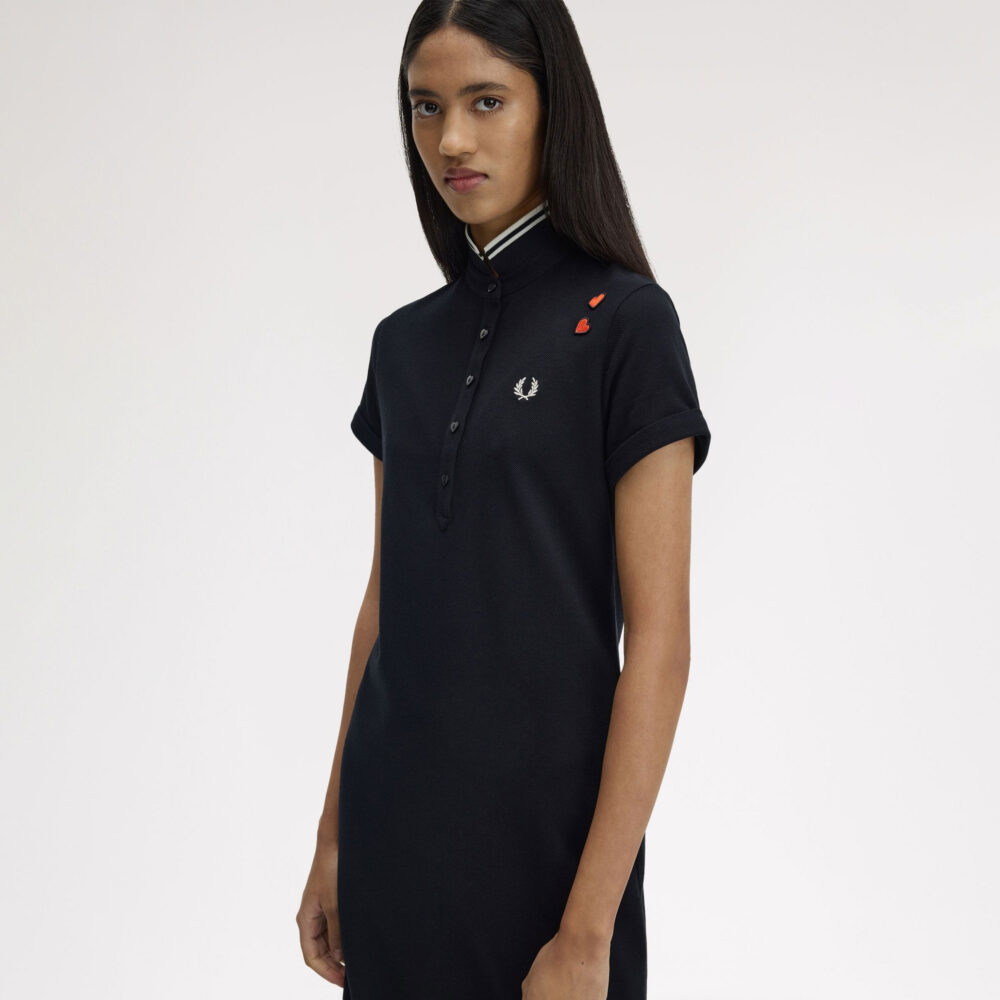 Fred Perry Women's x Amy Winehouse Tipped Polo Dress - Black